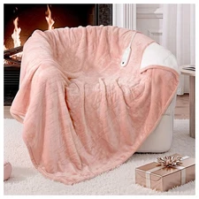 Electric Heated Throw Blanket 50x60 – 8 Heat Levels, Fast Heating, Auto-Off