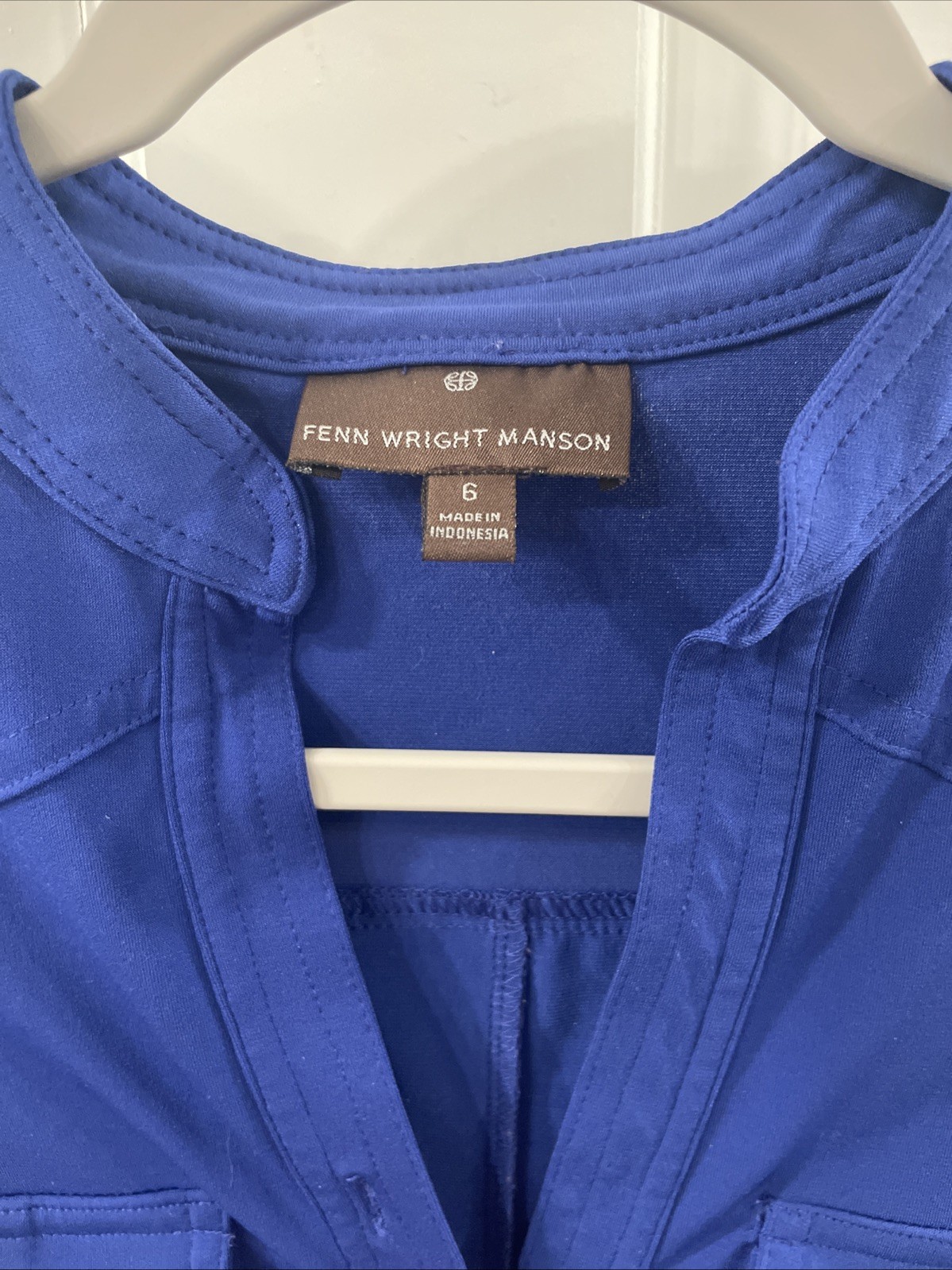 Fenn Wright Mansion Formal Solid Blue Polyester S… - image 2