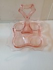 Pink Depression Glass Tray/Holder/Caddy Keyhole Center/Uranium (?) — photo 3