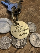 2012 Harley Davidson FLS103 Motorcycle Solid Brass Key Fob ‘12