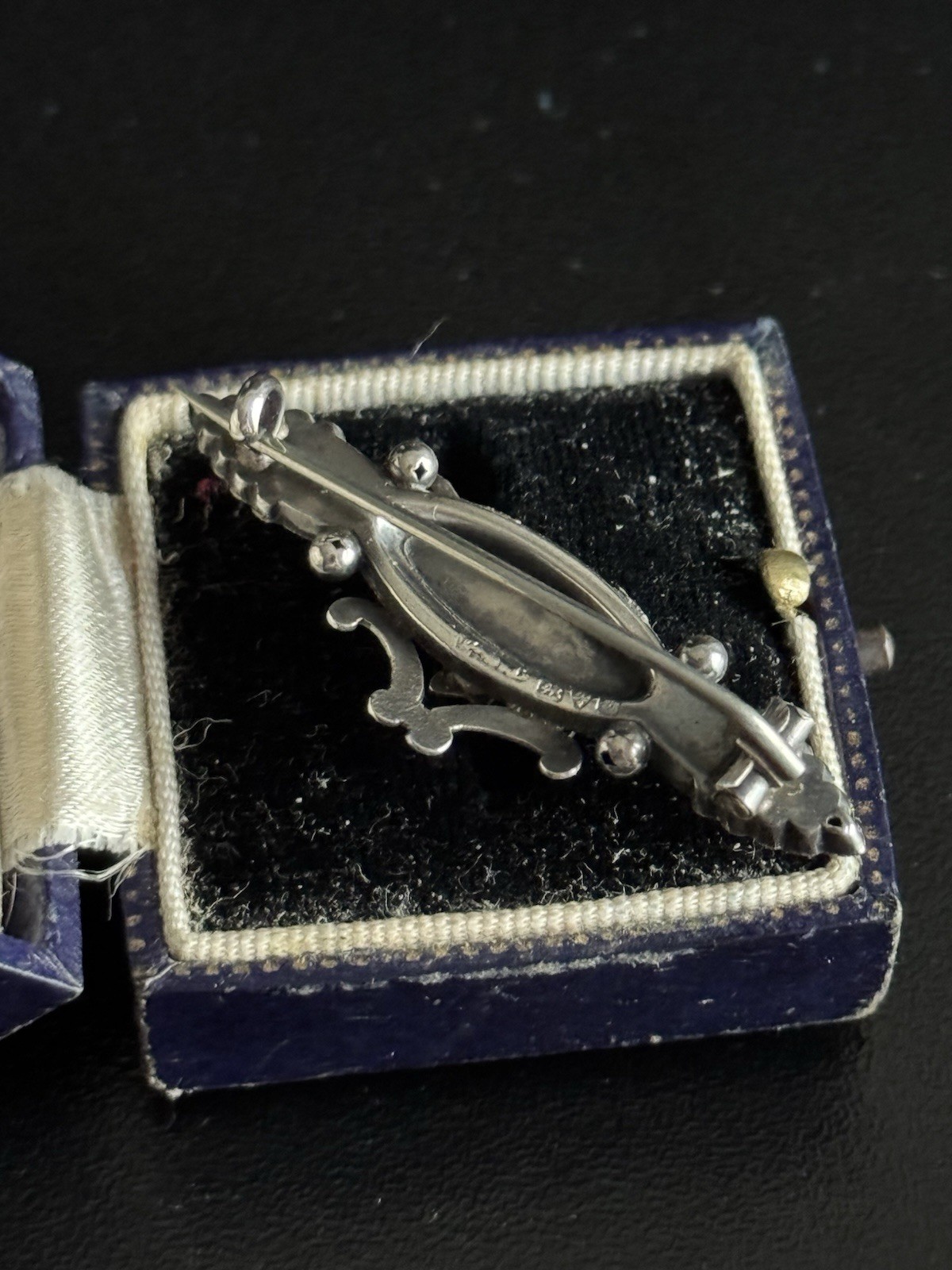 Solid Sterling silver antique Edwardian brooch - … - image 6
