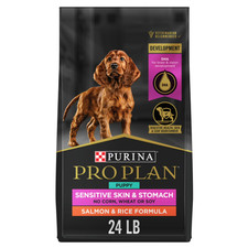 Purina Pro Plan Puppy Dog Food Sensitive Skin Stomach Salmon Rice 24 lb