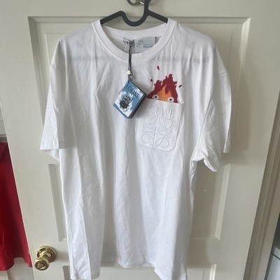 Loewe x Studio Ghibli Calcifer Embroidered Pocket White T-Shirt XS