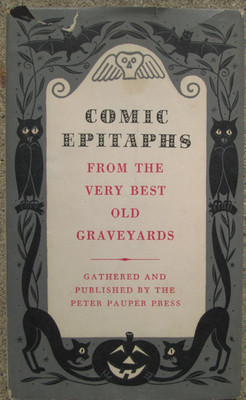 Comic Epitaphs Very Best Graveyards The Peter Pauper Press HCDJ  1957