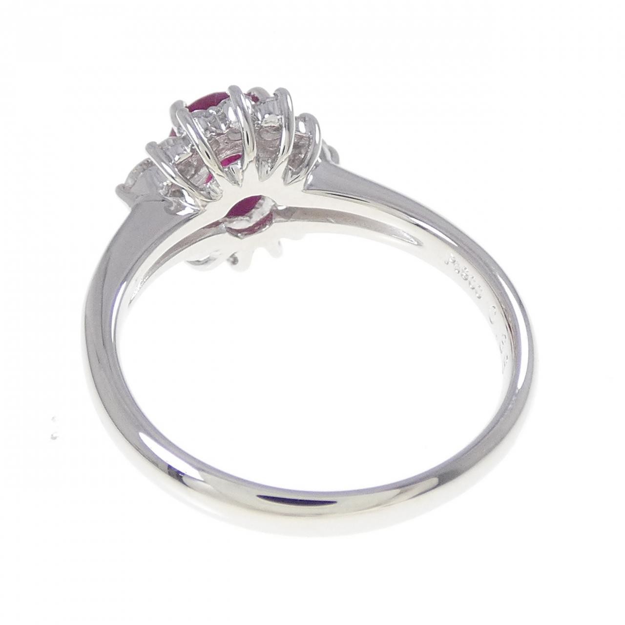 Authentic PT900 Ruby Ring 1.32CT Burmese #260-007… - image 3