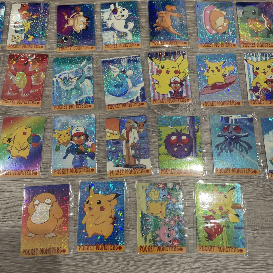 Pokemon Vintage Pocket Monsters Vending HOLO Prism Stickers (36 Cards) Laser - Image 4 of 4