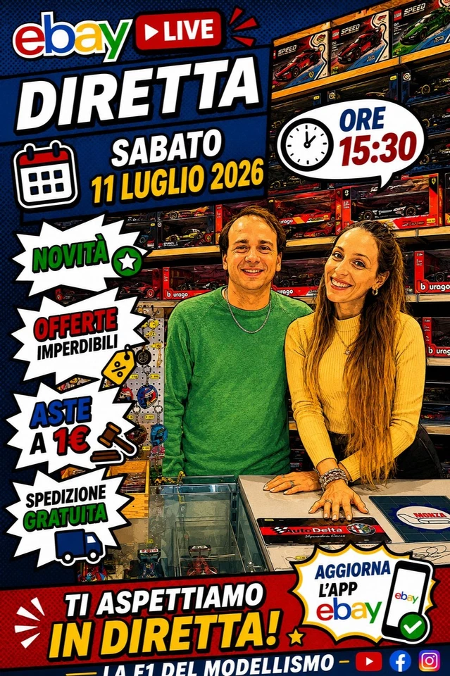 Live LaF1delmodellismo 11 Luglio 26 Novità - Offerte Esclusive - Aste da 1€