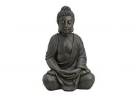Buddha Figur Sitzend Braun Feng Shui Polyresin H50 Cm