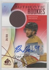 2024 SP Game Used Authentic Rookies Red Jersey 38/99 Brendan Brisson Auto 03uh