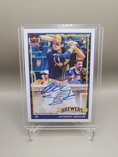 2026 Topps Series 1 Anthony Seigler RC Rookie #91A-ANT 75th On Card Auto Brewers