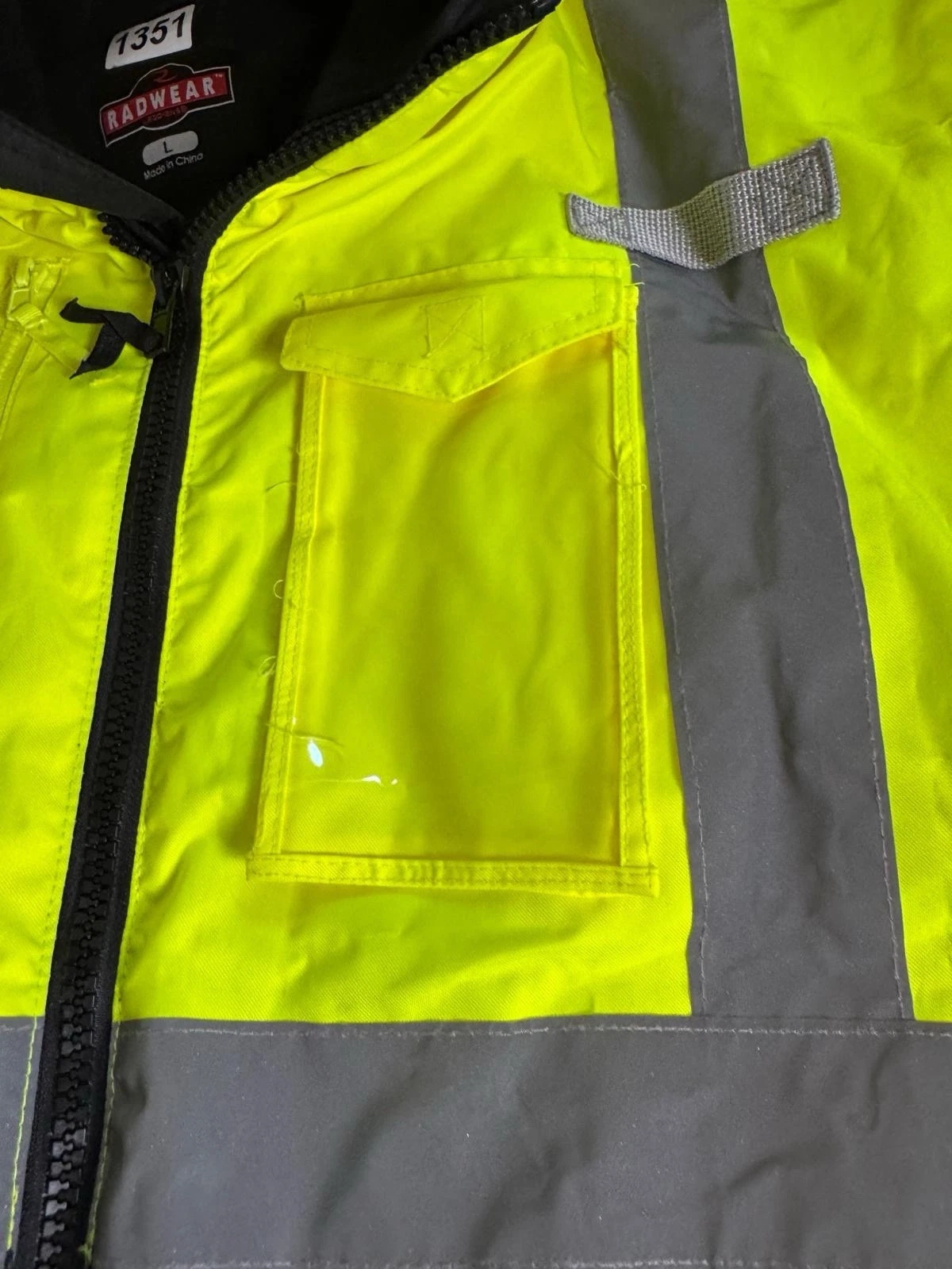 Radwear Safety Jacket Mens Large Multicolor Full Zip Hooded High Visibility image 3