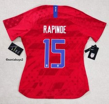 Nike Women's RAPINOE USA Away Authentic Soccer Jersey, AJ4329-688, Red, Size M