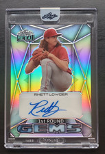 2024 Leaf Metal Rhett Lowder 1st Round Gems Silver Prismatic Auto 33/35 Reds