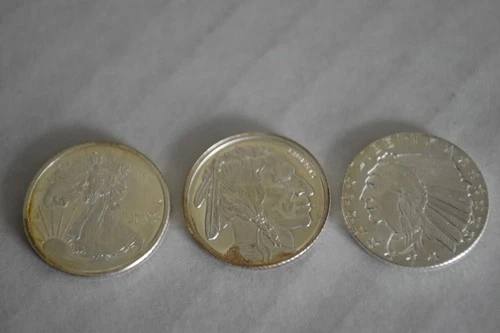 3 1/10 oz pure silver bullion coins