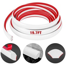 Flexible Quarter Round Molding Self Adhesive White, 19.7 Ft Peel and Stick ...
