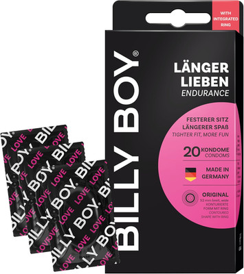 BILLY BOY Kondome Länger Lieben 20Er, 52 Mm, ORIGINAL Mit Ring, Kondome Für Ein