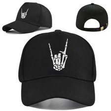 Baseball hat for Men Snapback Hats for Men Flat Bill Brim Hats Hip Hop Rock