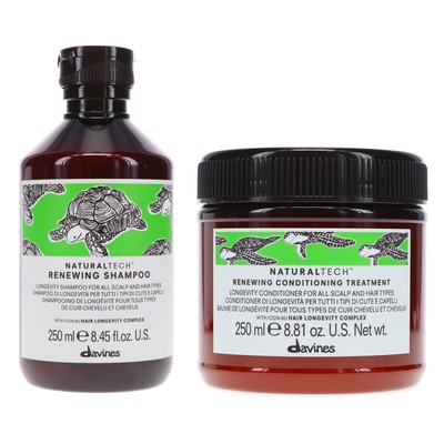 Davines NaturalTech Renewing Shampoo 8.5 oz & NaturalTech Renewing Conditioning