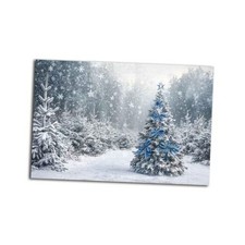 Christmas Winter Canvas Wall Art Christmas Tree In 24"L x 16"W Color8-Unframed