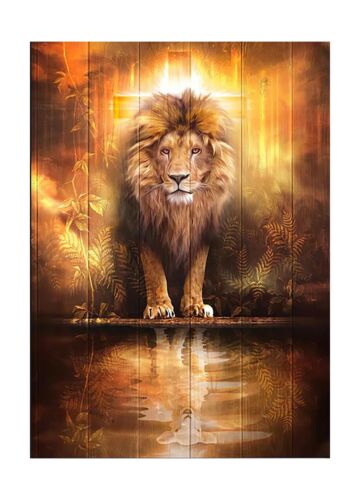 Jesus and Lion Jigsaw Puzzle for Adults 1000 Pieces Wood Puzzle Art DIY Toy G...