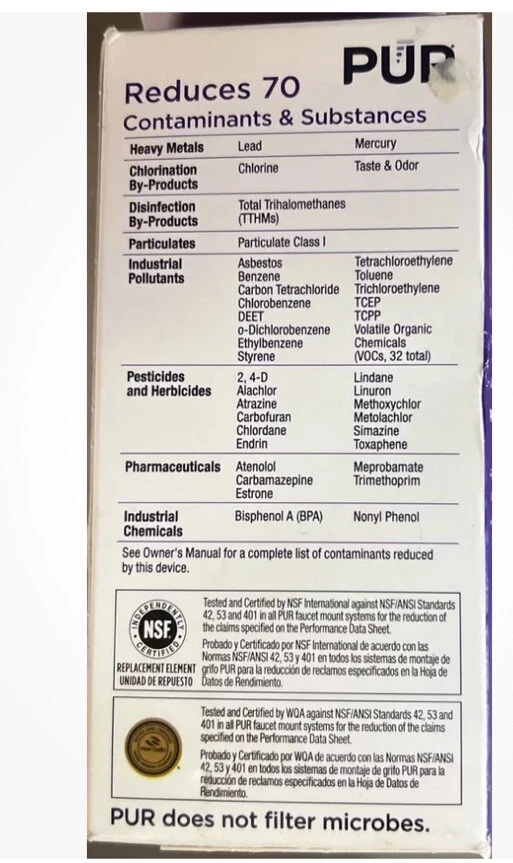 3 Pack Pur Basic Faucet Mount Replacement Filter RF33751V2 3 Filter - Image 4 of 4