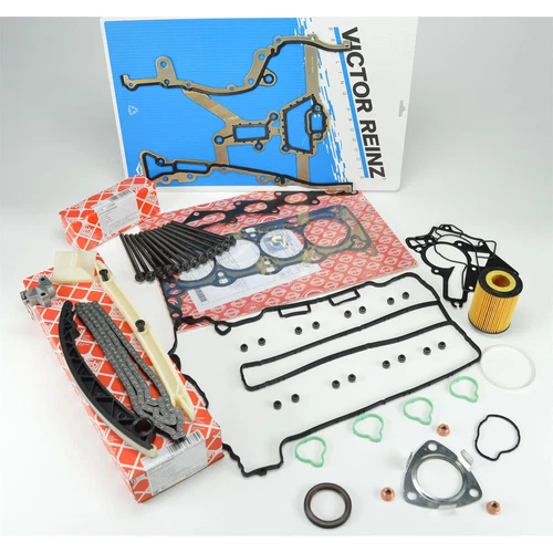 Cylinder head gasket set + Febi chainset Opel Corsa C Z12XE complete from