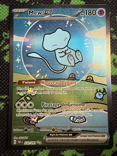 Carte Pokémon Mew EX 232/091 Secrète Full Art Alternative Destinées Paldea