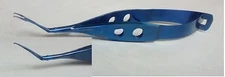 Titanium Inamura Capsularexis Forceps Sharp  curved Tips 12 mm length one piece 