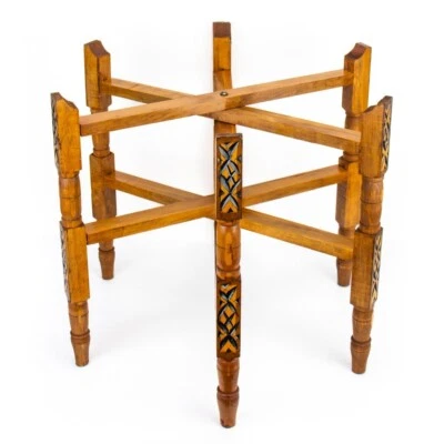 SAHARASHOP Tischgestell aus Holz für Tabletts mit Ø 50 cm