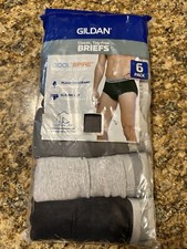 Men's Gildan 6 Pack Classic Cut Cool Spire Briefs Size Large