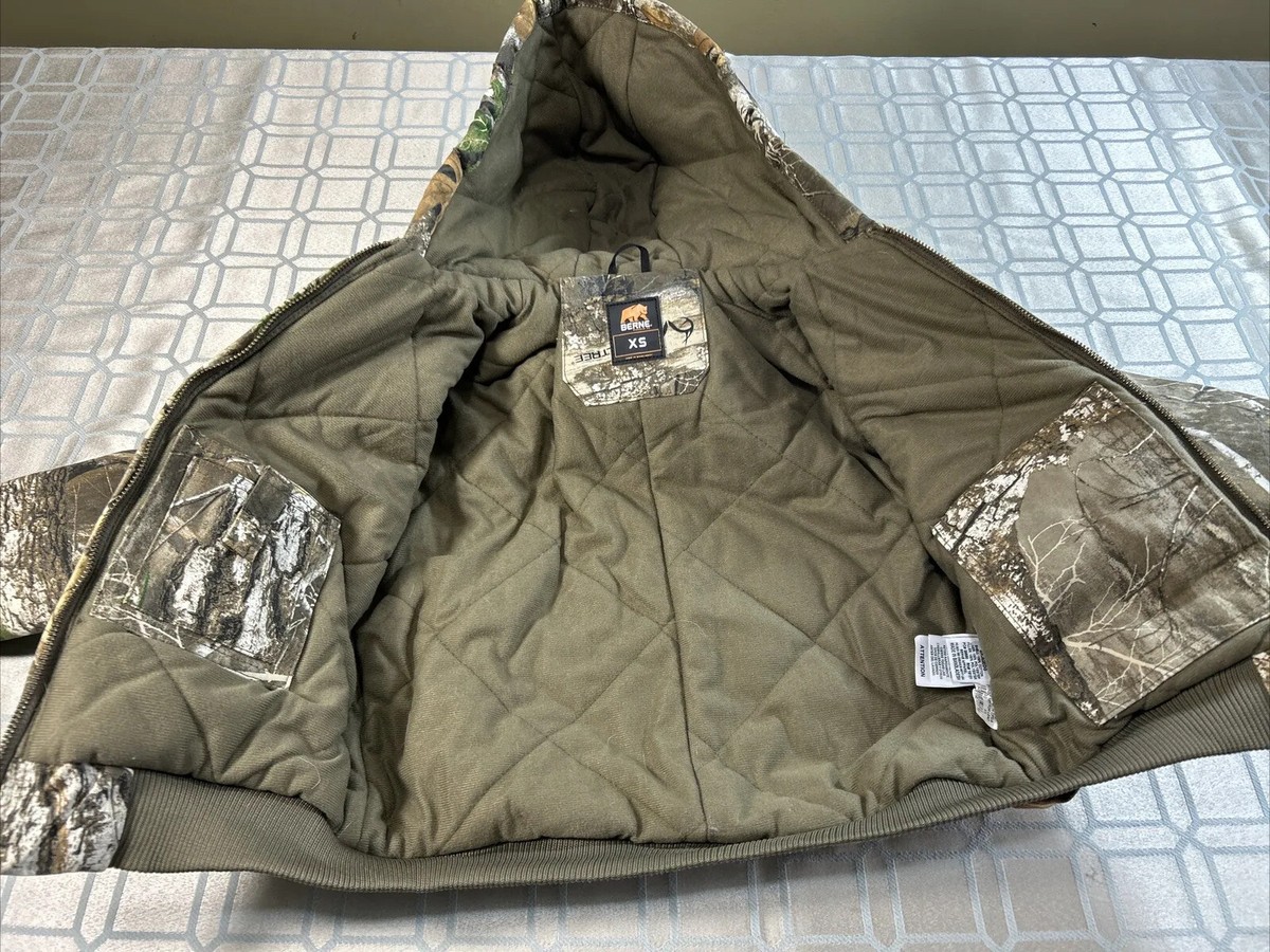 Berne WorkWear Real Tree Camo Insulated Quilt Lining Hood Berne WorkWear Real Tree Camo Insulated Quilt Lining Hood