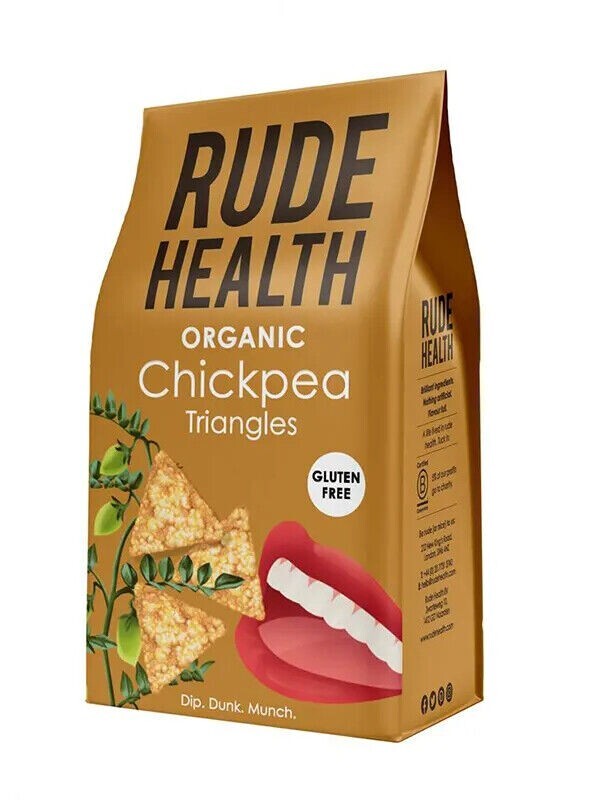 Rude Health Organic Chickpea Triangles 80g (Pack of 3)