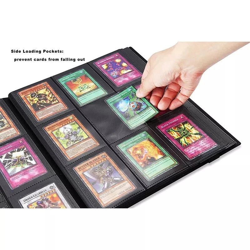 360 Card Pocket Binder with Elastic 9 Pocket Trading Cards Album Folder, Black 360 Card Pocket Binder with Elastic 9 Pocket Trading Cards Album Folder, Black