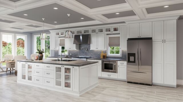 Rta All Wood 10x10 Classic Modern Shaker White Kitchen Cabinets