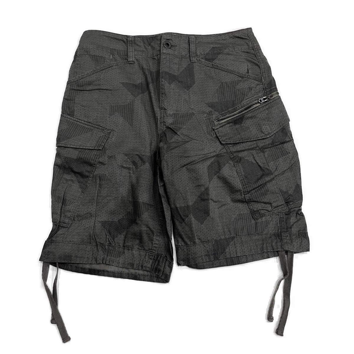 G-STAR Men's Grey Rovic Camo Zip Bermuda Shorts RAW RRP £80