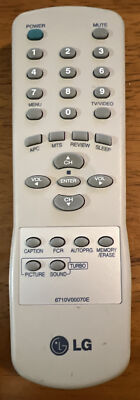 LG 6710V00070E GOLDSTAR TV REMOTE CONTROL CT-20K40KEX Tested Original
