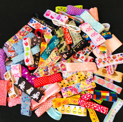 Lot Of 30 Mix Different Pattern ( 1''-0.5'' W 1 Yard each) GROSGRAIN RIBBON E3-178