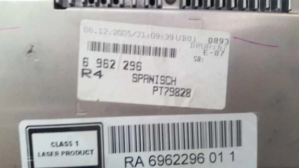 65129216273 Sistema Audio/Radio Cd para BMW SERIE 1 BERLINA (E81/E87) 11 1436035 - Imagen 2 de 4