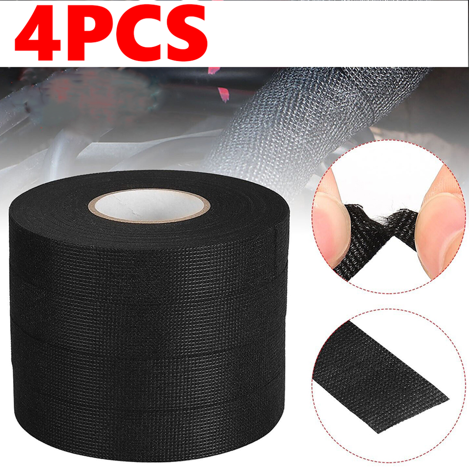 4PCS Car Wiring Loom Tape Adhesive Cloth Fabric Harness Insulation Tape