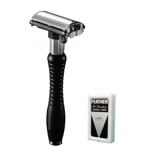 Feather DER-A Adjustable Set + 2 Blade Blades Razor Blades Japan Best