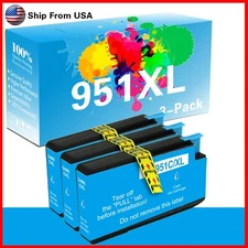 3PK 951 XL 951XL Ink Cartridge 951 fit for 8640 8660 Printer(3xCyan)