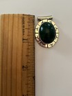 Vintage Mexico TC-140 Sterling Silver 925 Green Malachite Oval Pendant — photo 8