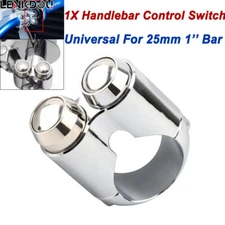 Chrome 1'' Handlebar Hand Control Momentary Switch For Harley Cafe Racer Custom