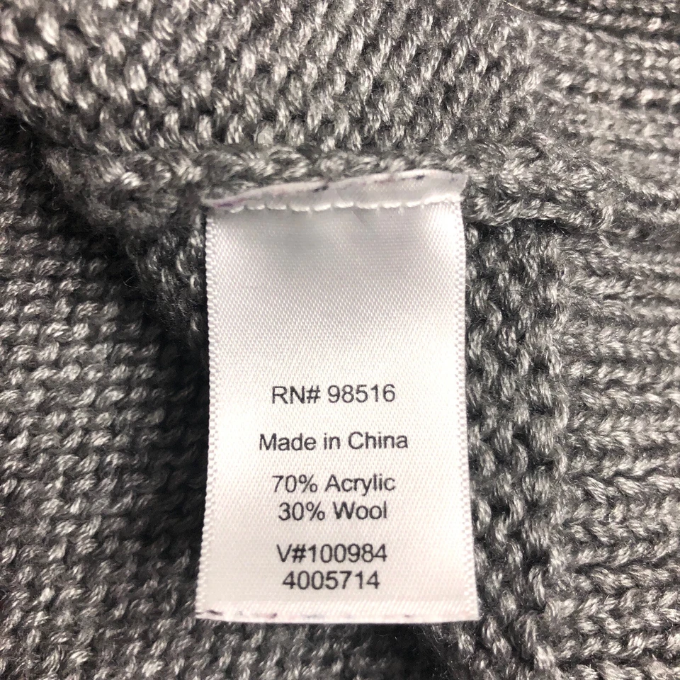 Coldwater Creek платье большой серый свитер дом туника шерсти акрил трикотажа полный молнии - Изображение 3 из 4