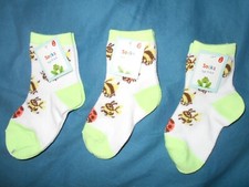 Lady Bug Girls Three Pairs 5 - 6.5 Socks