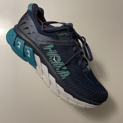 Hoka Shoes Womens Arahi Road Running Comfy Casual Gym Blue White  Sneakers