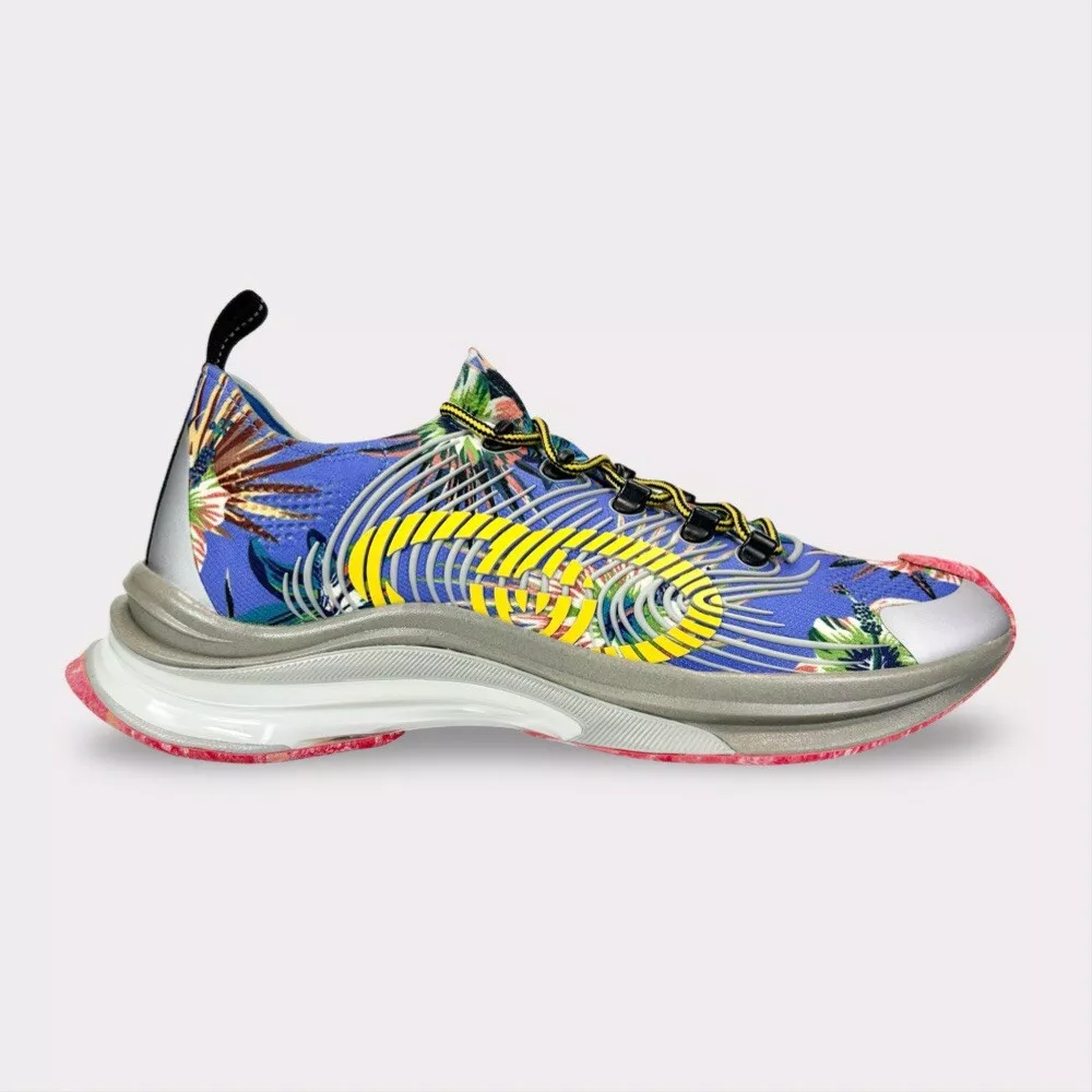 Baskets Gucci Technical Knit Floral Run   Homme 11