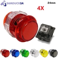 4X Crown Samducksa SDB-203C-S-24 Clear Color Silent Cherry 24 mm Screw-in button