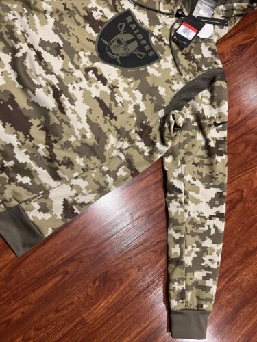 Felpa con cappuccio Nike uomo Las Vegas Raiders Salute To Service Large L NFL - Foto 2 di 10