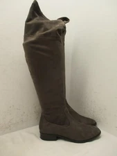 Ivanka Trump Gray Suede Pull On Womens Over The Knee Boot Size 8 M